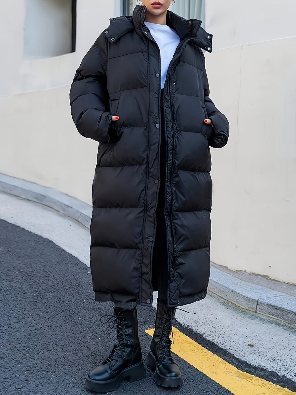 GR Long Fleece Puffer Winter Jacket for Women | Ideal for Winter