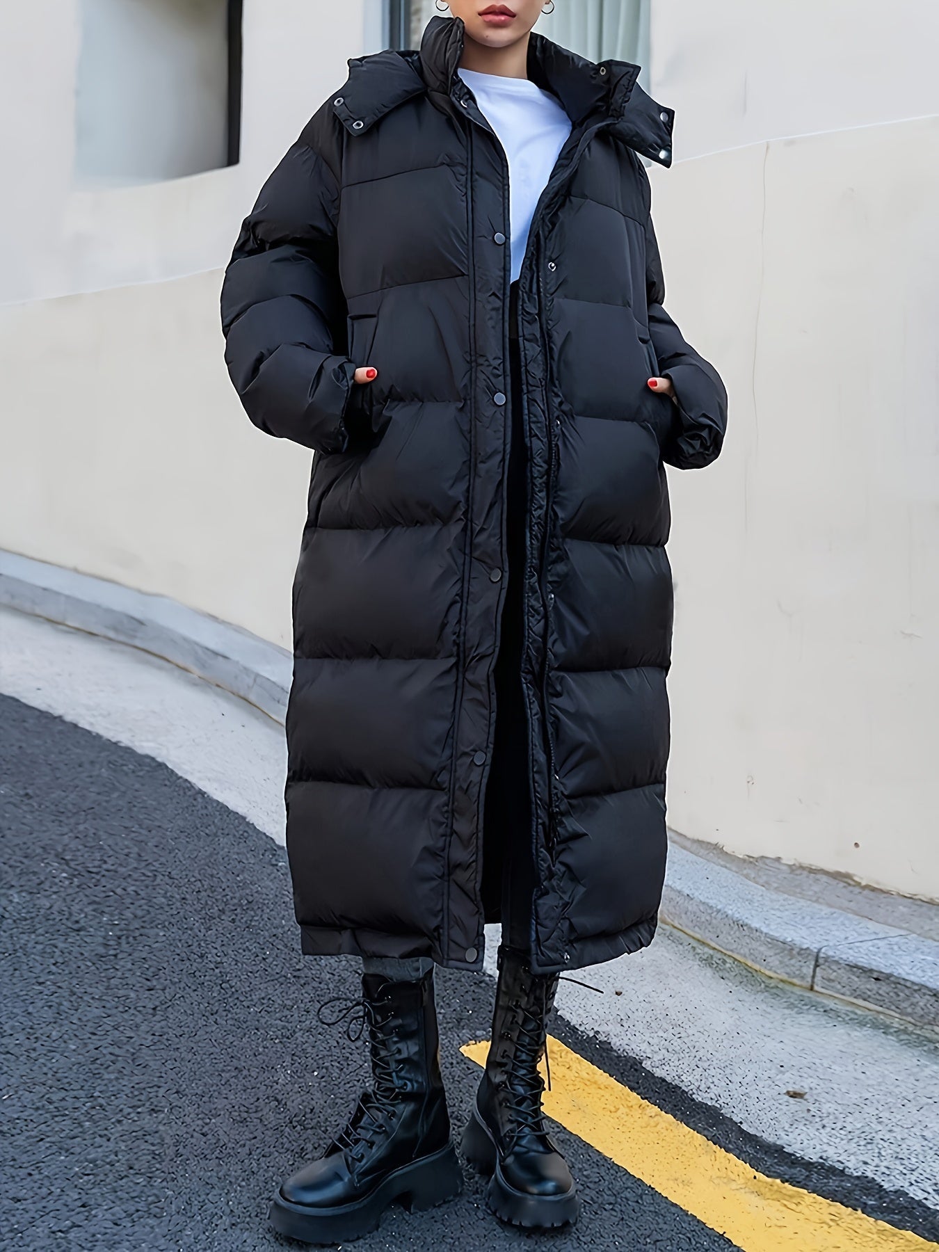 GR Long Fleece Puffer Winter Jacket for Women | Ideal for Winter