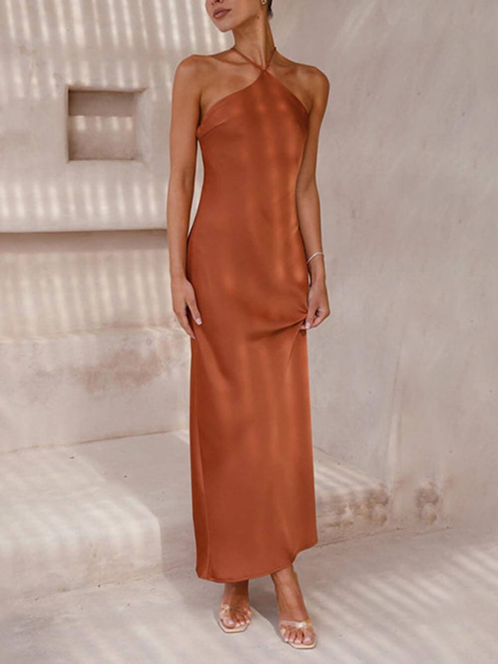 GR | Halter Formal Party Dress