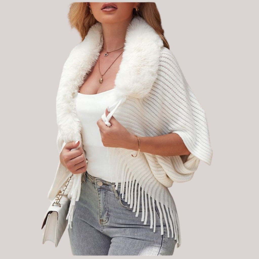 GR | Kragen Schal Poncho Strickjacke