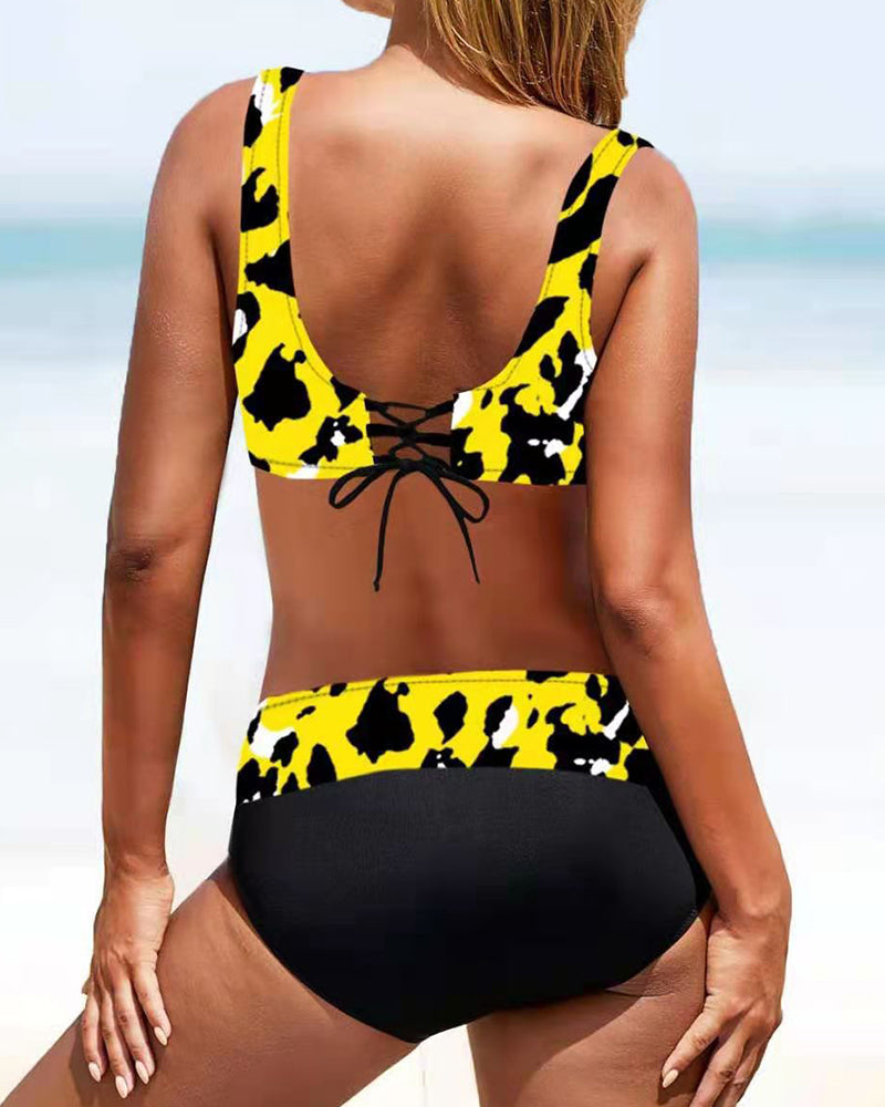 GR gestreifter Bikini