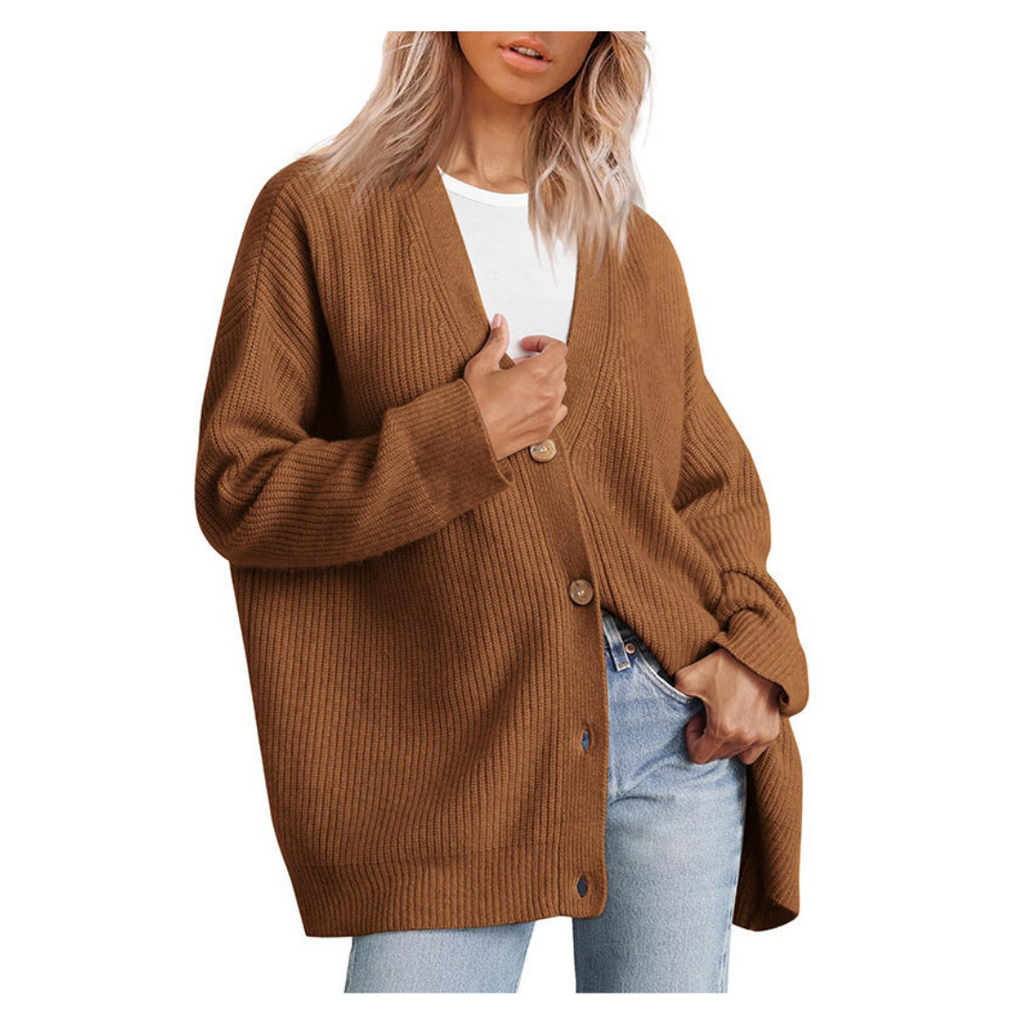 GR | Chic Oversized Cardigan with Buttons for Women