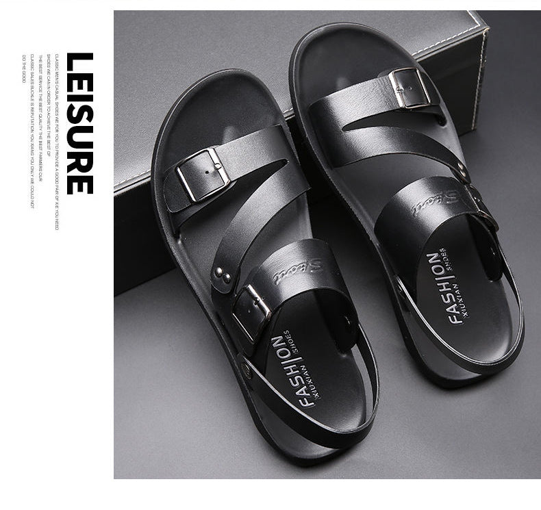 GR | Split leather sandals with buckle