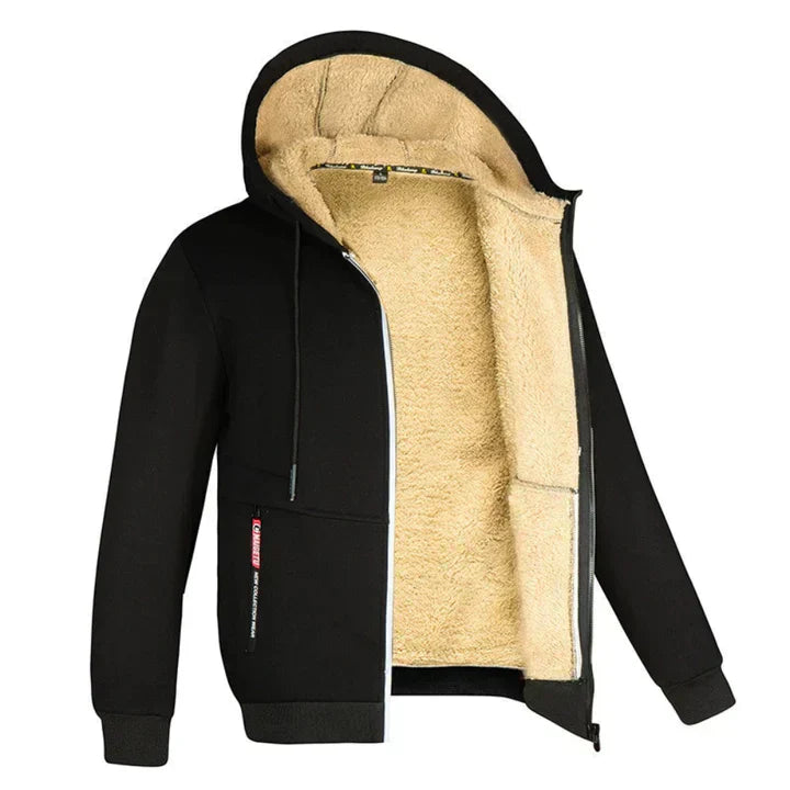GR | Fleece-lined zip hoodie