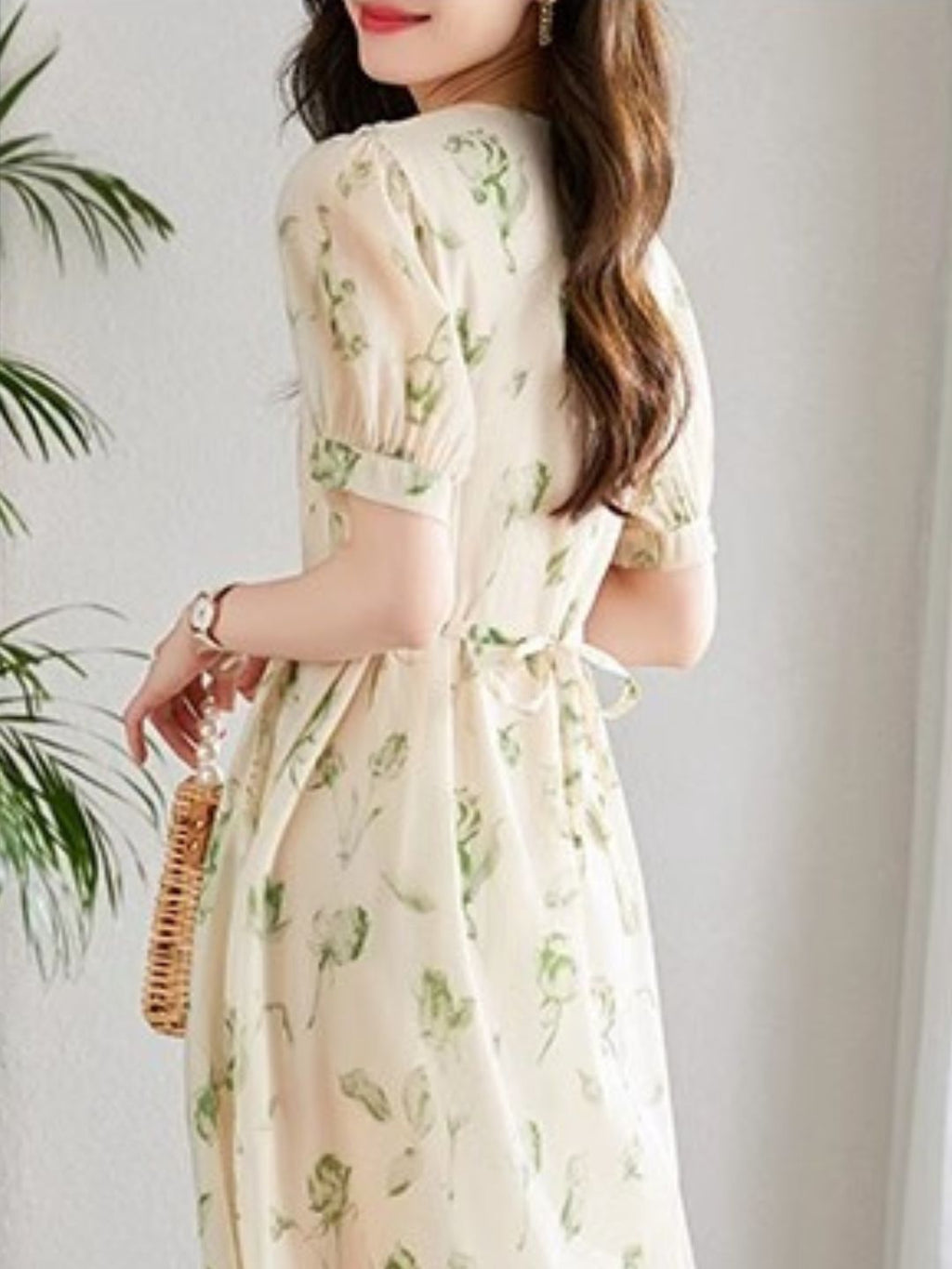 GR | Temperament Kurzarm Chiffonkleid