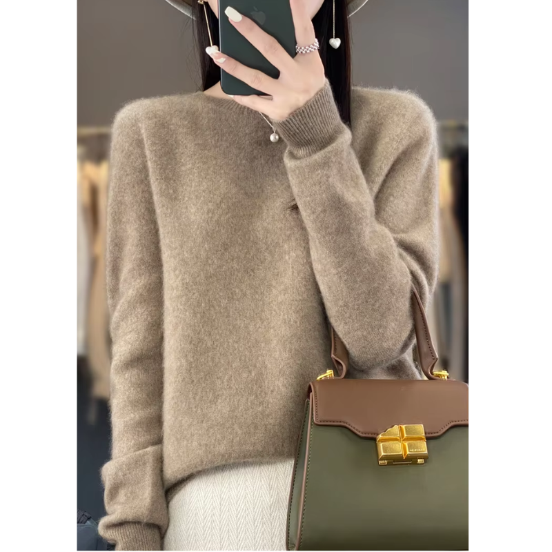 GR | Cashmere Pullover Damen Stilvoller Rundhals, Weich & Komfortabel