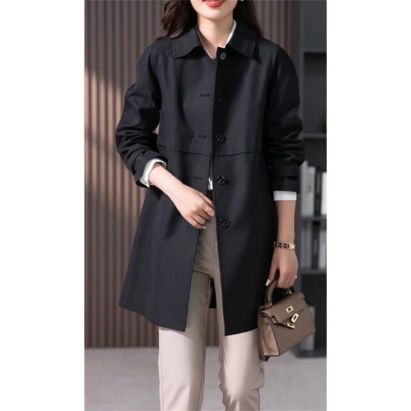 GR | Classic women's trench coat, simply tied, tailored women's coat
