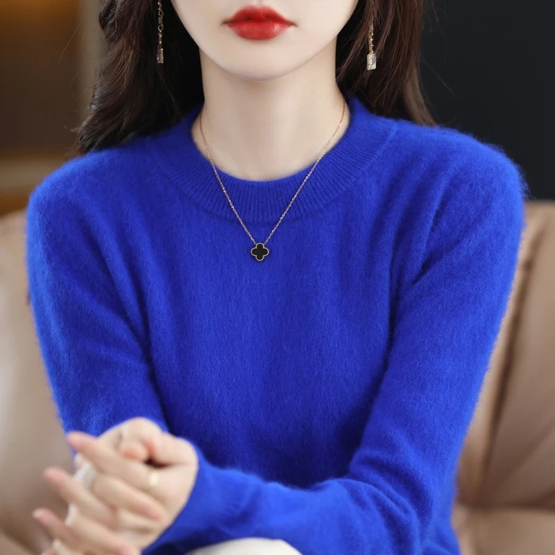 GR | Women's Cashmere Sweater, Luxurious Round Neck, Soft & Fashionable