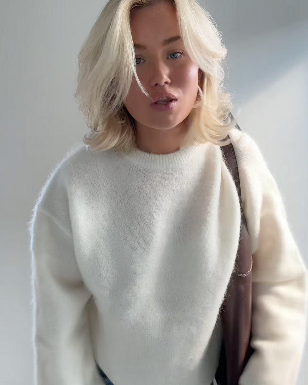 GR | Mohair blend pullover with round neck