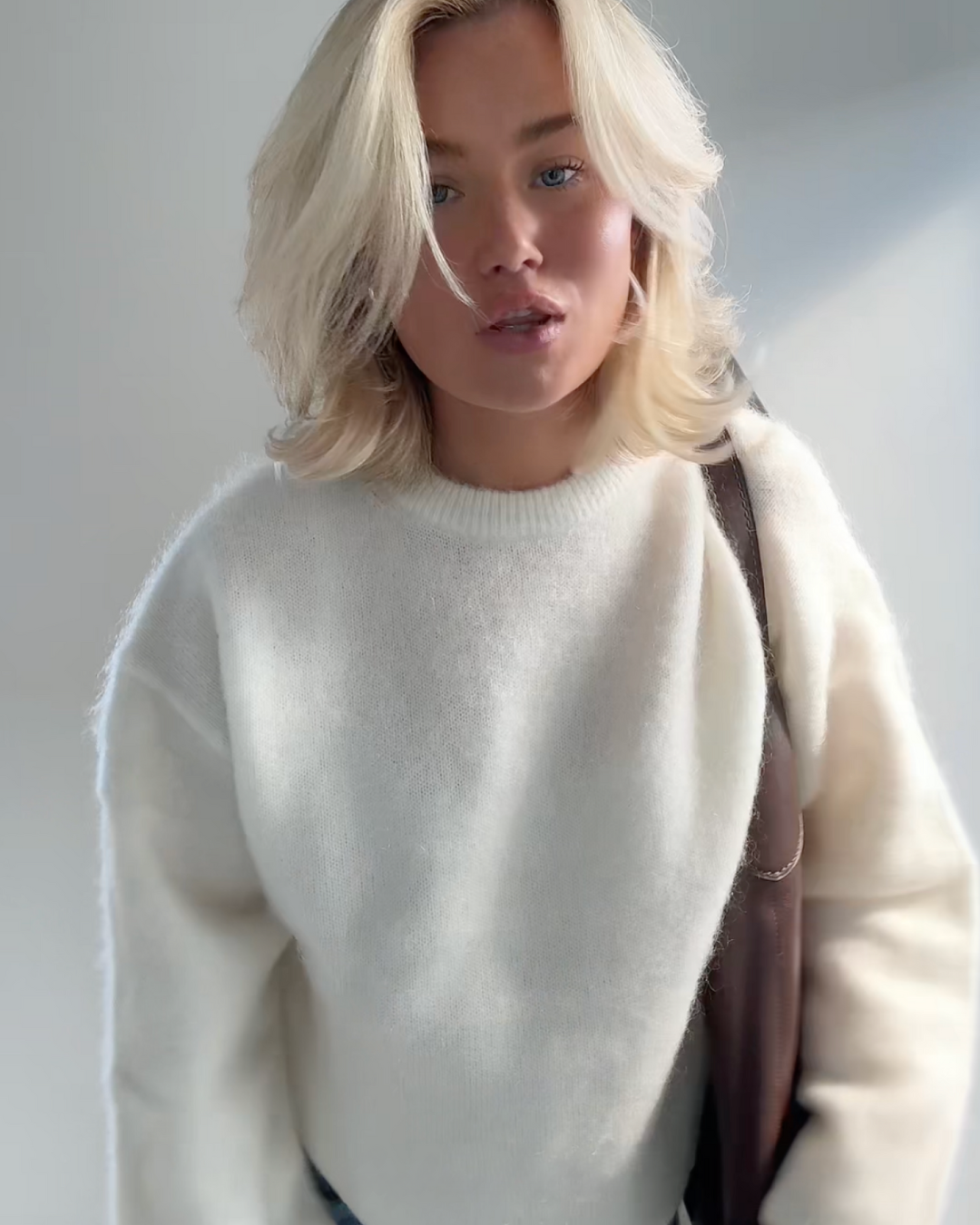 GR | Mohair blend pullover with round neck