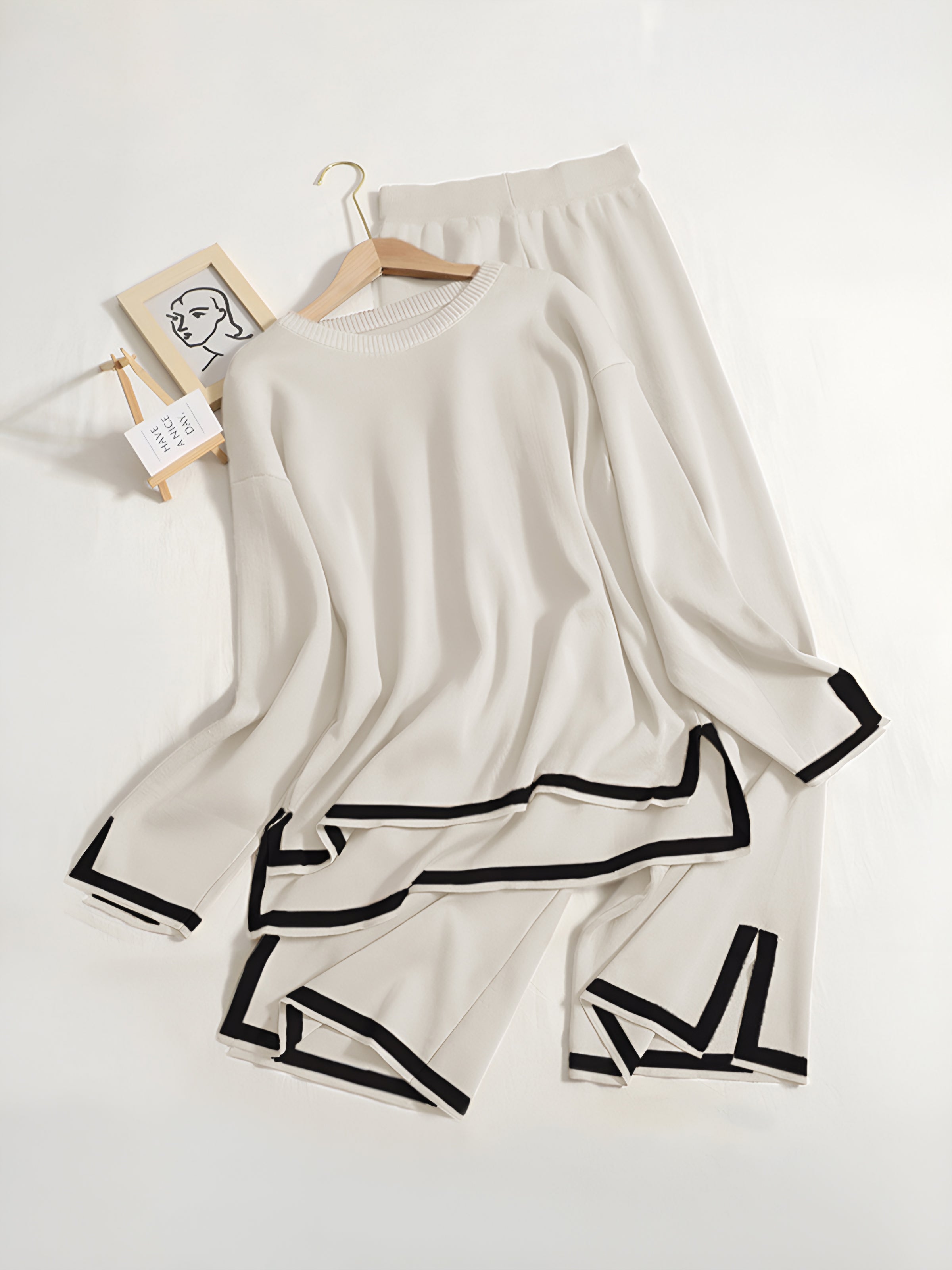 GR Elastisches Strick-Lounge-Set