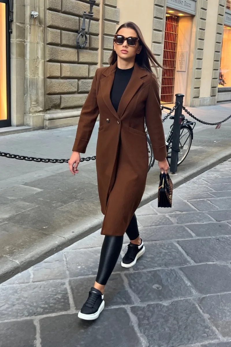 GR | Classic long trench coat with