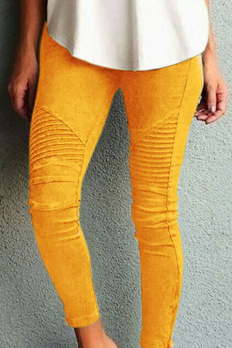 GR | Fashion Training Wear Simple Slim Fit Mid Waist Pencil Pants