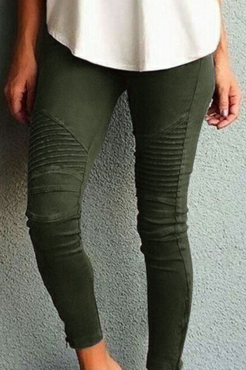 GR | Fashion Training Wear Simple Slim Fit Mid Waist Pencil Pants