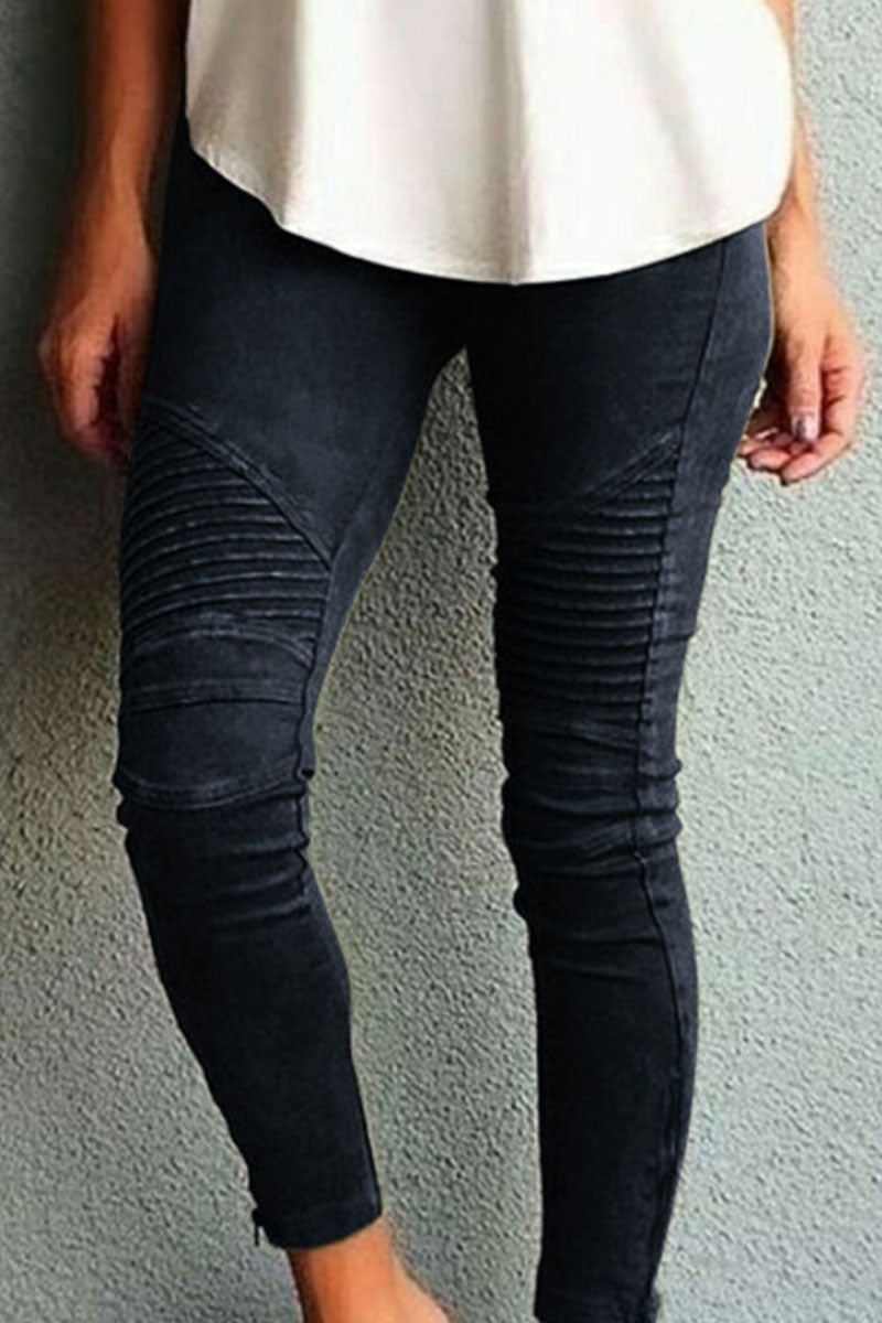 GR | Fashion Training Wear Simple Slim Fit Mid Waist Pencil Pants
