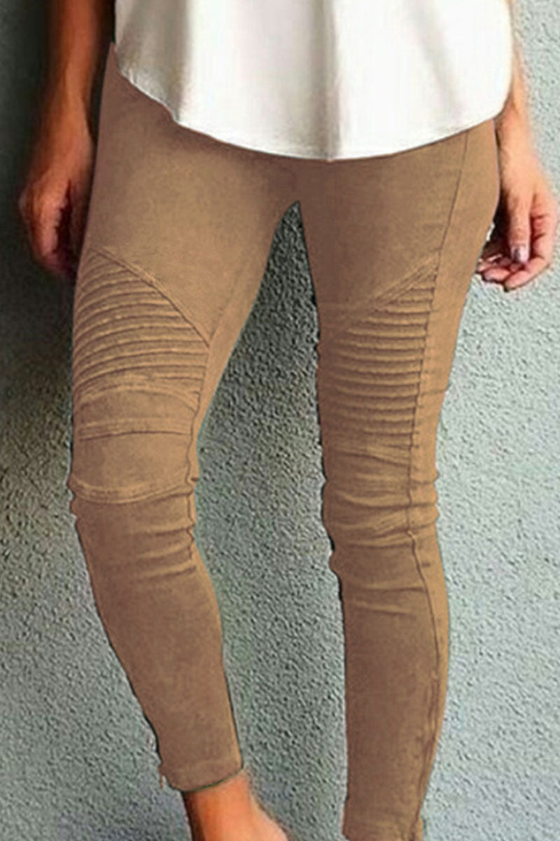 GR | Fashion Training Wear Simple Slim Fit Mid Waist Pencil Pants