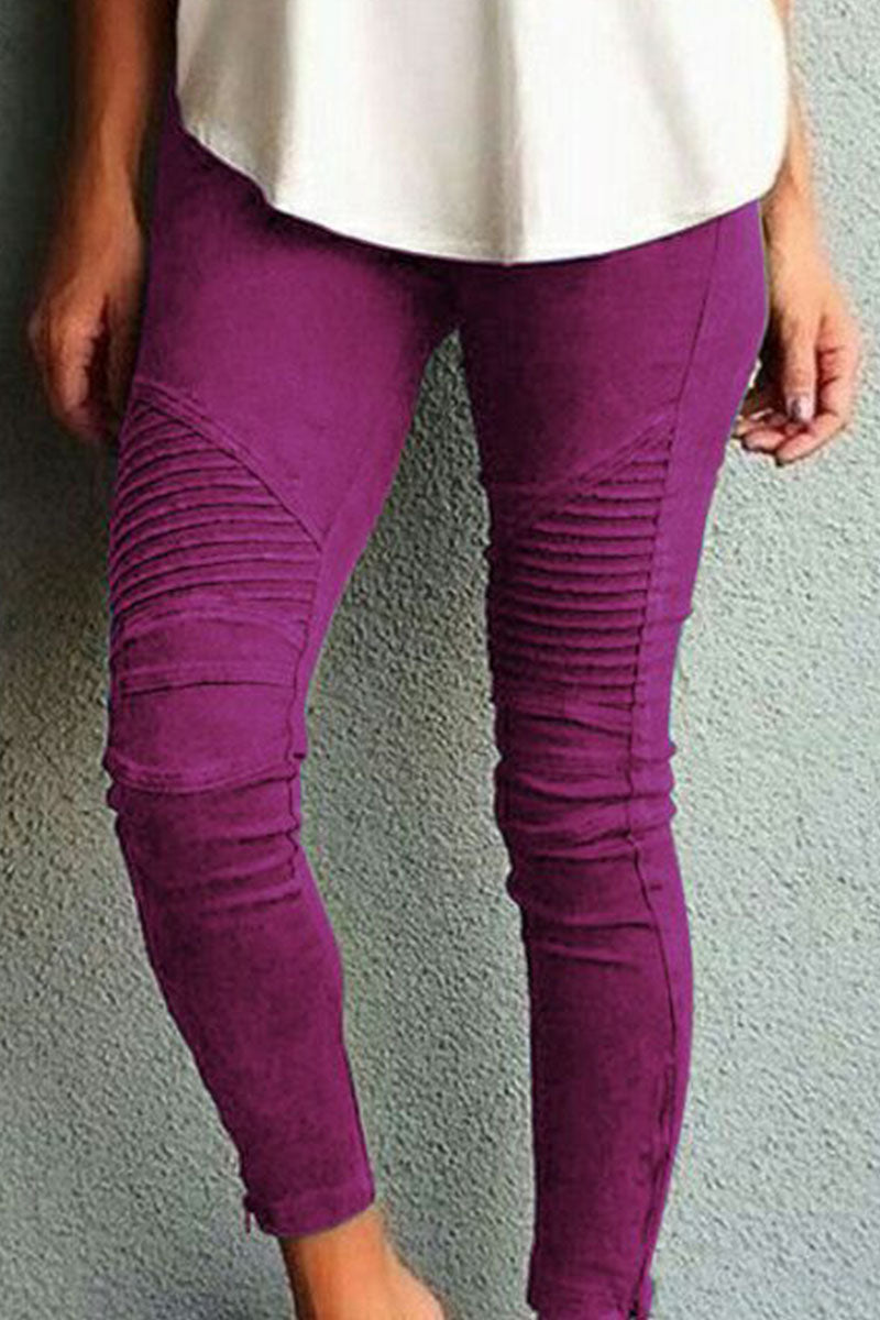 GR | Fashion Training Wear Simple Slim Fit Mid Waist Pencil Pants
