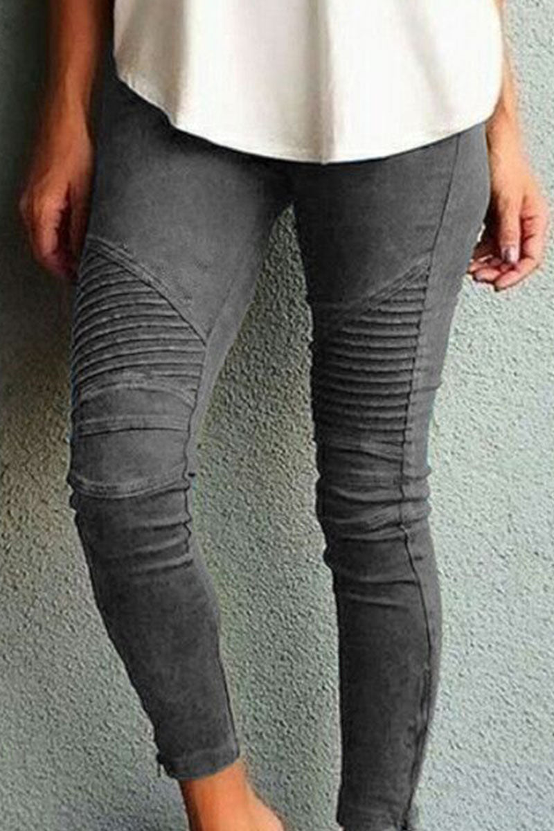 GR | Fashion Training Wear Simple Slim Fit Mid Waist Pencil Pants