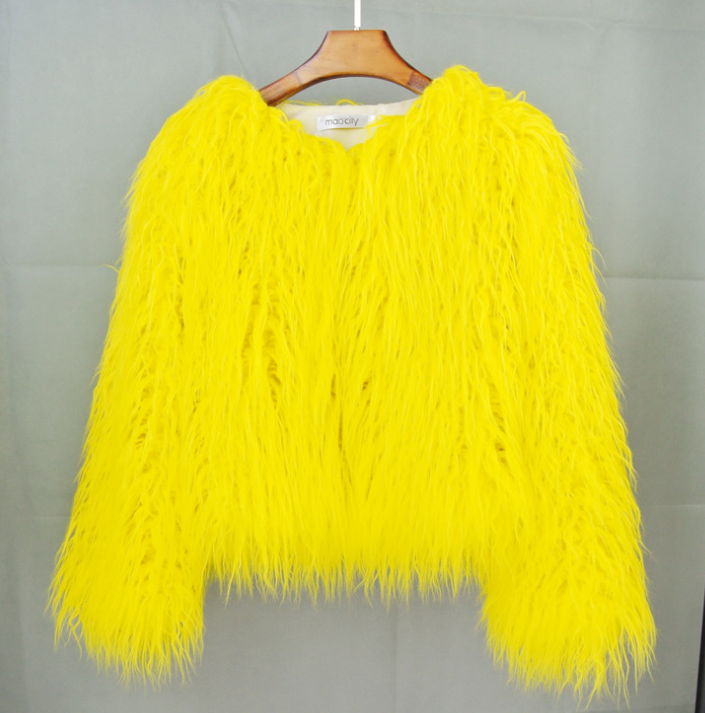 GR Boho faux fur coat