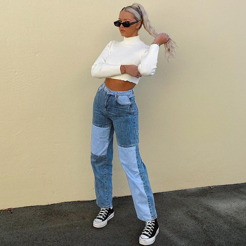 GR Jeans mit hohem Bund und geradem Bein Damen