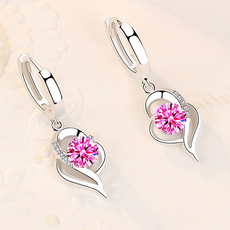 GR | Stylish Silver Zircon Earrings for Women