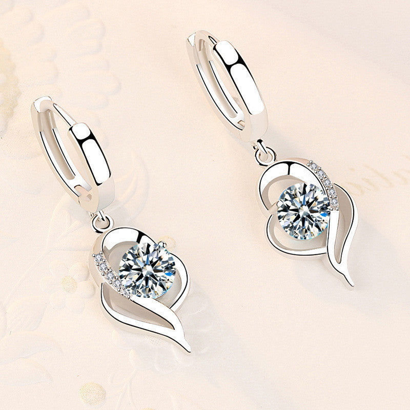 GR | Stylish Silver Zircon Earrings for Women