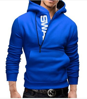 GR | Stylischer Kapuzenpulli Mit Seitlichem Reißverschluss