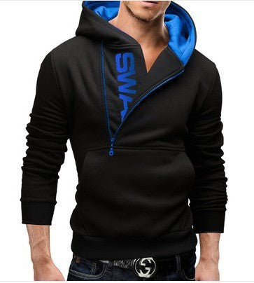 GR | Stylischer Kapuzenpulli Mit Seitlichem Reißverschluss
