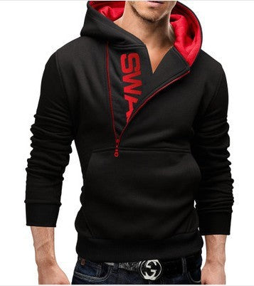 GR | Stylischer Kapuzenpulli Mit Seitlichem Reißverschluss