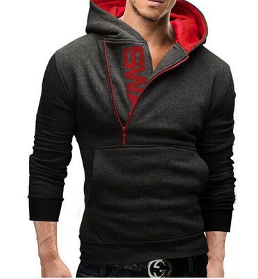 GR | Stylischer Kapuzenpulli Mit Seitlichem Reißverschluss
