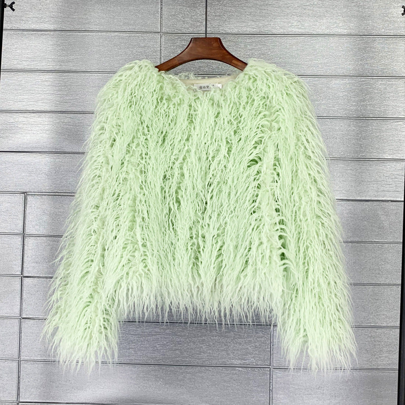 GR Boho faux fur coat