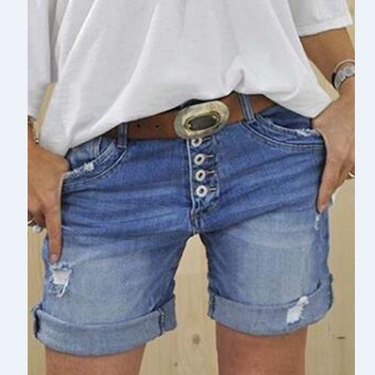 GR | Lässige Ripped Denim-Shorts