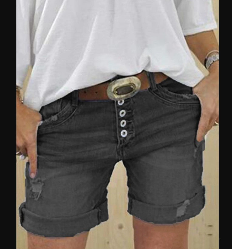 GR | Lässige Ripped Denim-Shorts