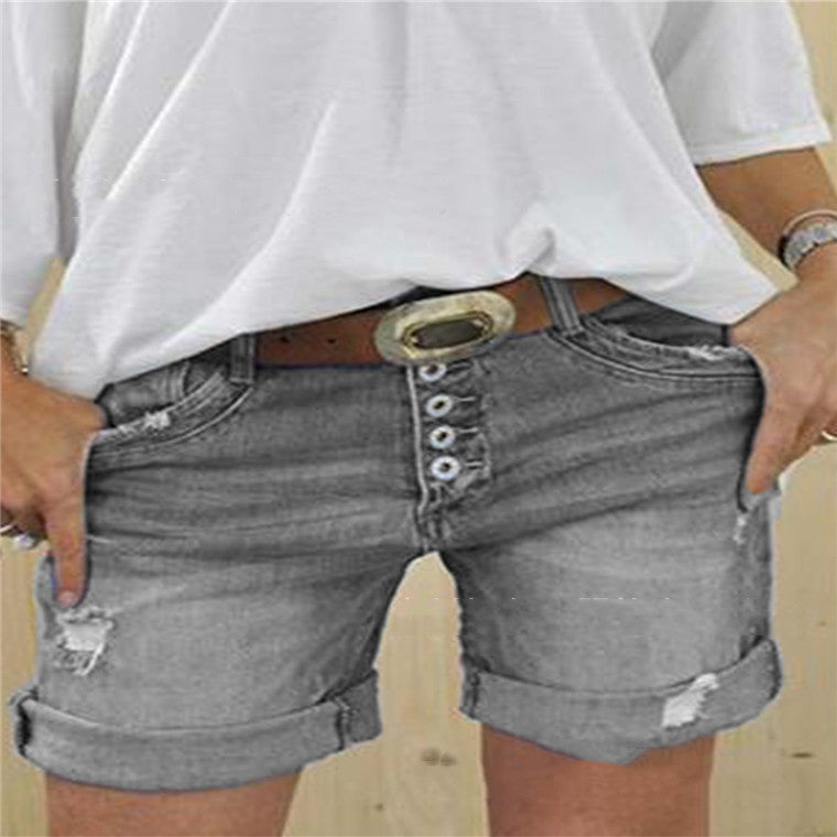 GR | Lässige Ripped Denim-Shorts