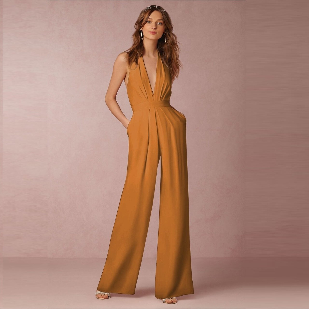 GR | Sleeveless Halterneck Jumpsuit