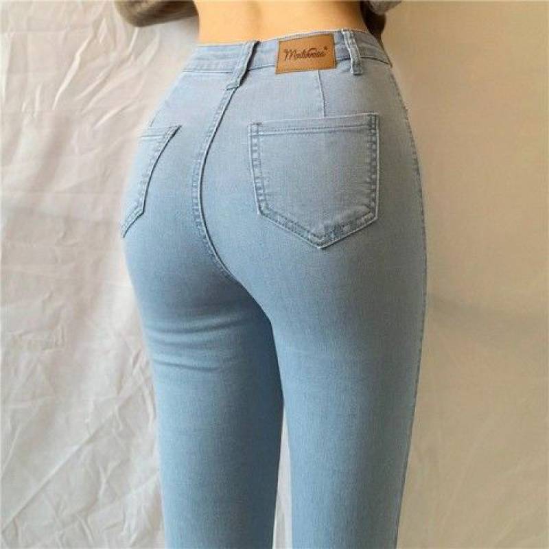 GR - High-waisted denim trousers in a large size