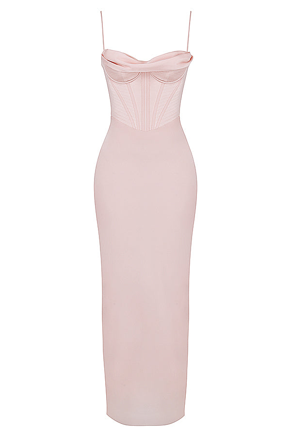 GR | Maxi dress with off-the-shoulder design