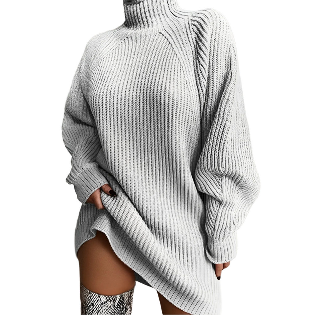 GR | Warmes Strickkleid Mit Rollkragen