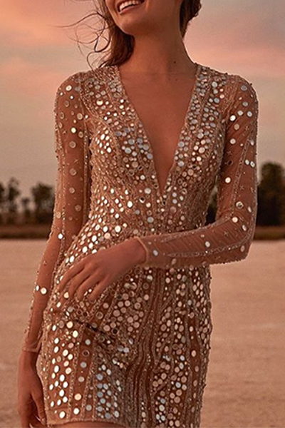 GR | Paillettenbesetztes Minikleid