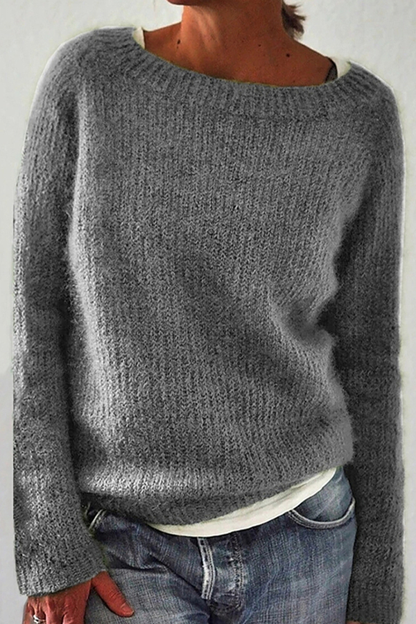 GR | Ribbed sweater made of soft mohair 