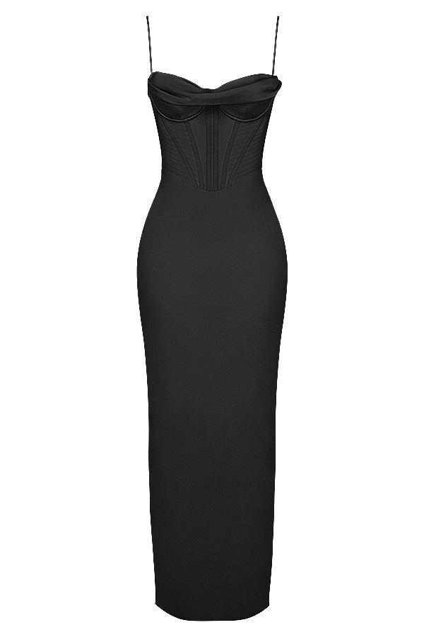 GR | Maxi dress with off-the-shoulder design