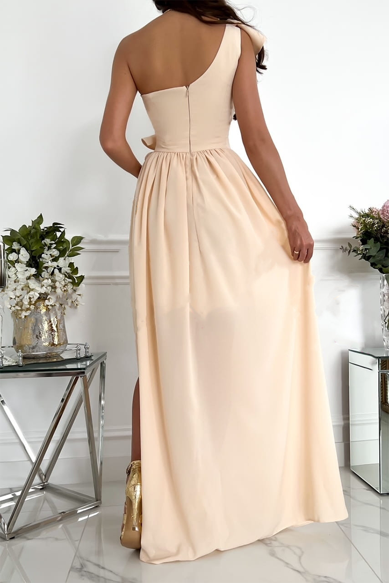 GR | Casual solid-color flounce one-shoulder cake skirt dresses - 6 colors