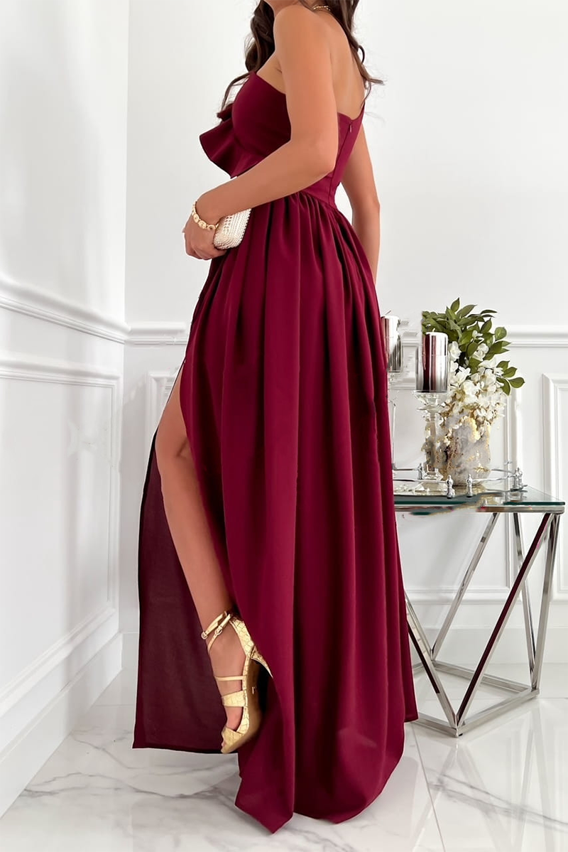 GR | Casual solid-color flounce one-shoulder cake skirt dresses - 6 colors