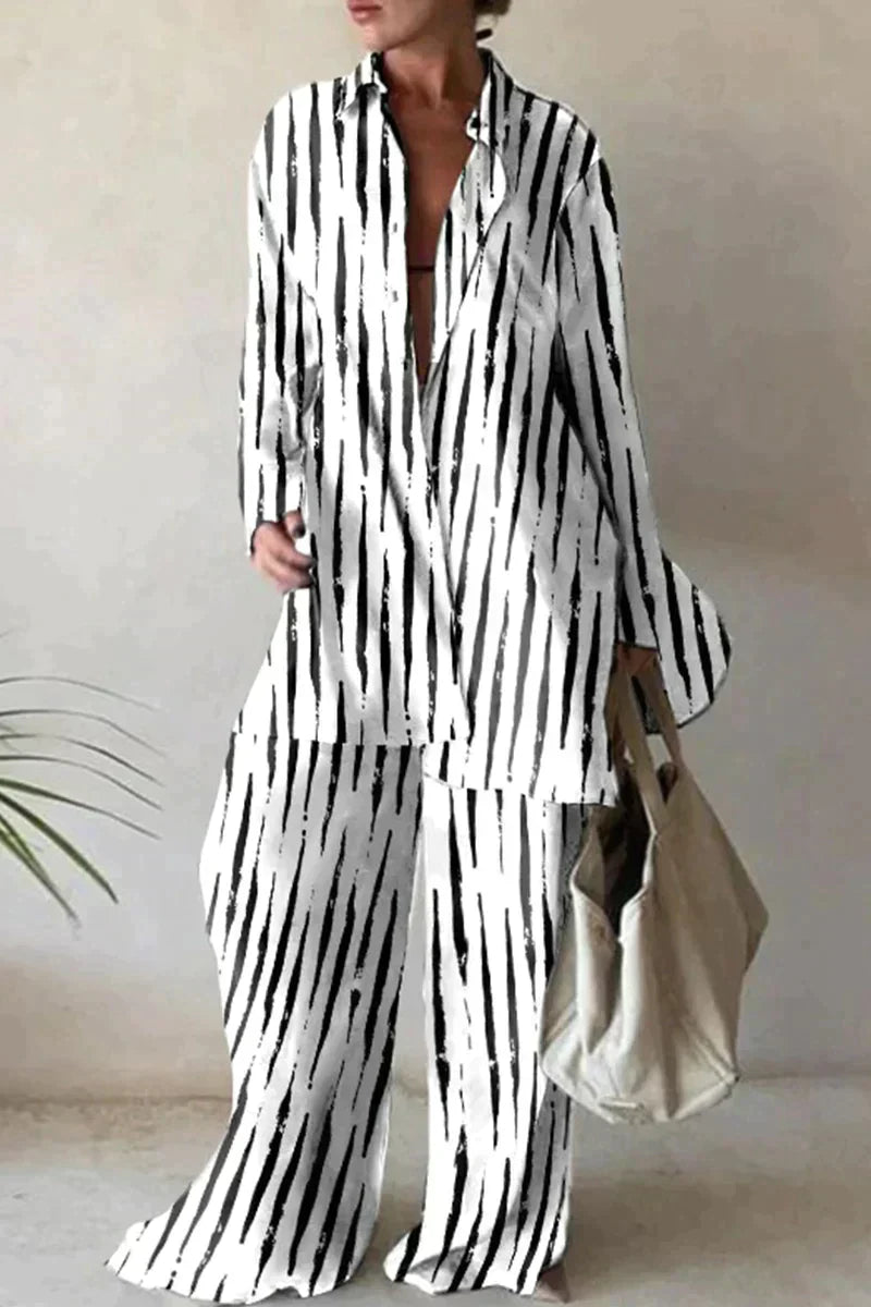 GR | Fashionable printed pantsuit for women