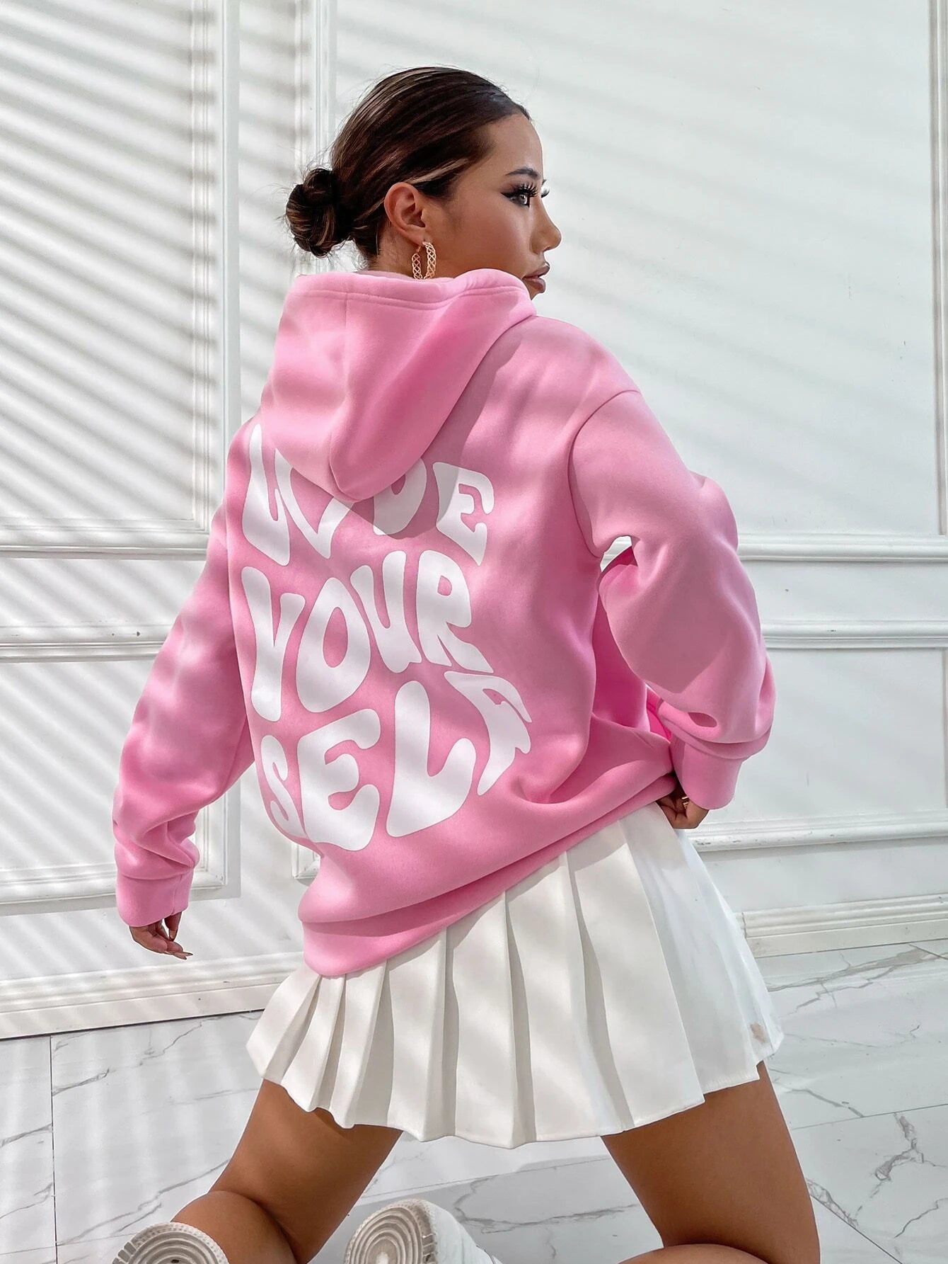 GR | Lässiger Oversize Hoodie Mit "Love