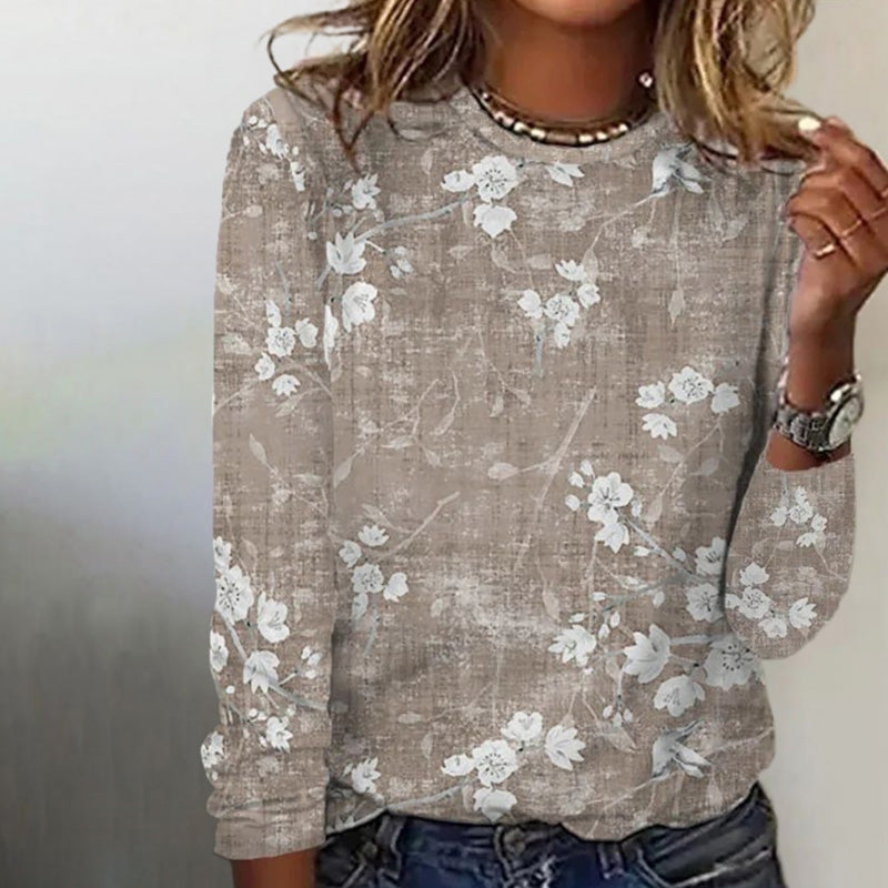 GR | Vintage style T-shirt with floral pattern