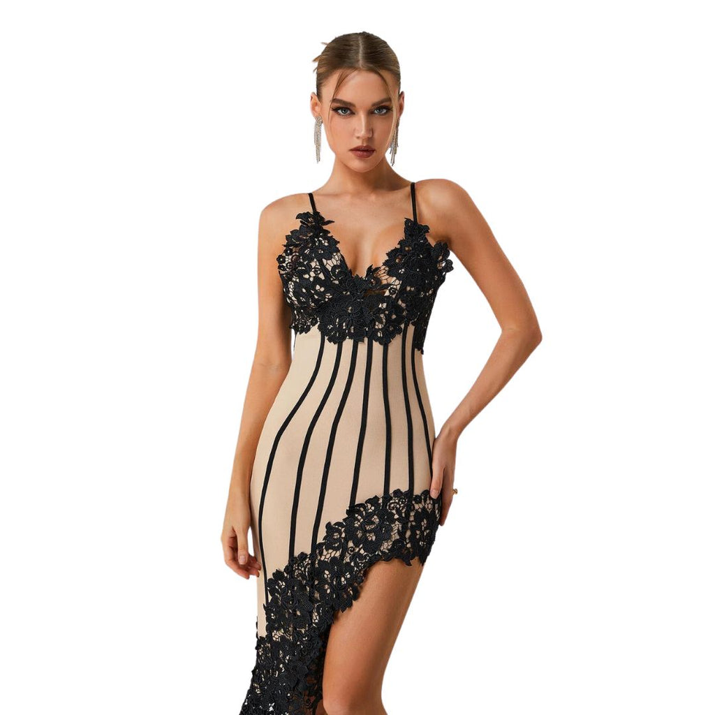 GR | Midi-Bandage-Kleid aus Spitze