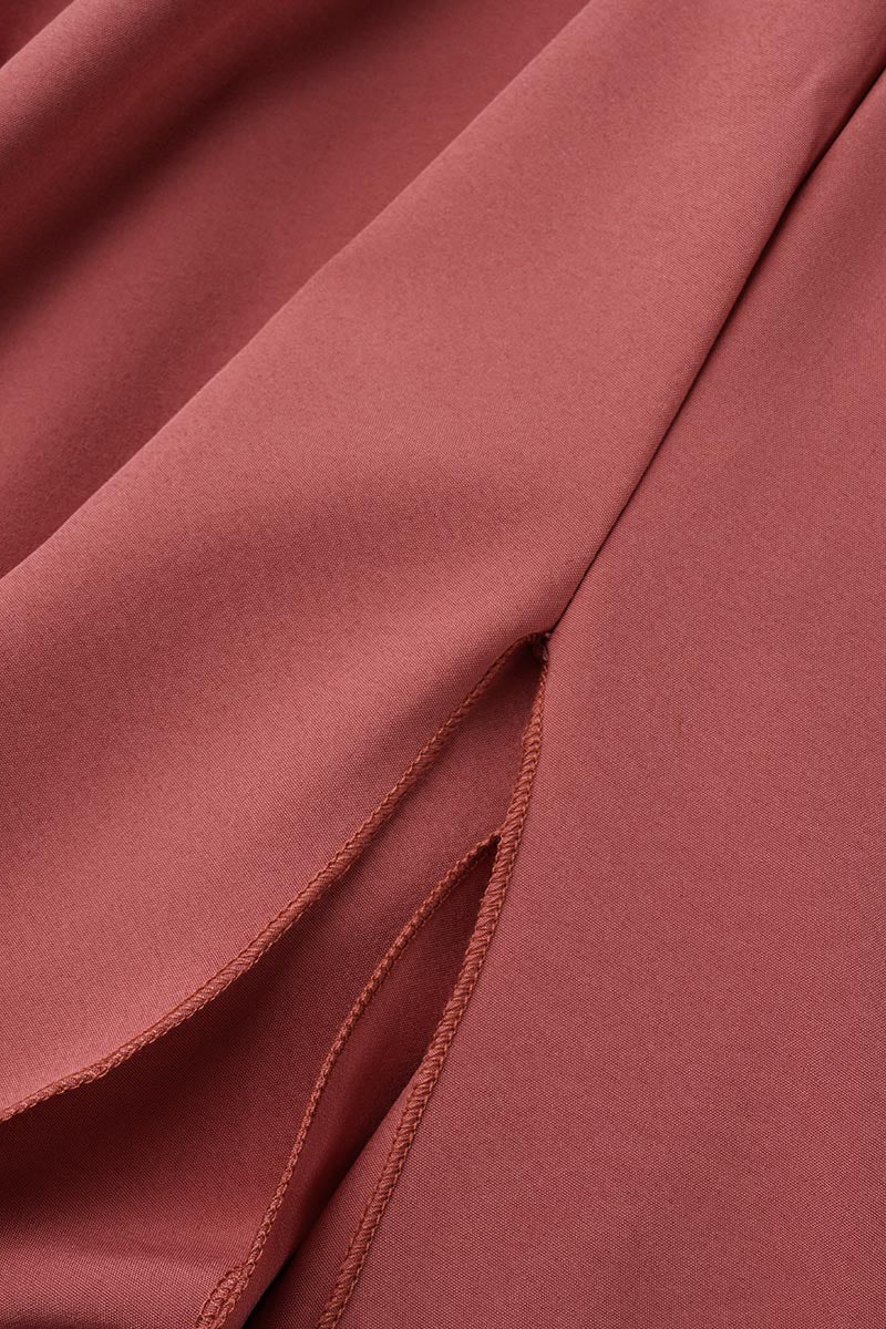 GR | Elegante Einfarbige Hohe Öffnung V-Ausschnitt Ärmelloses Kleid Kleider- 3 Farben