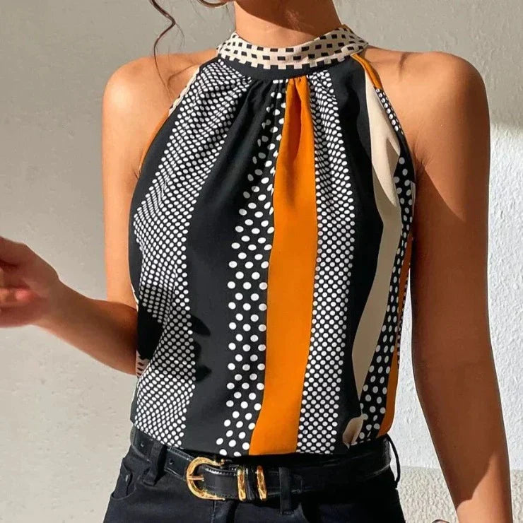 GR | Top Striped halter top