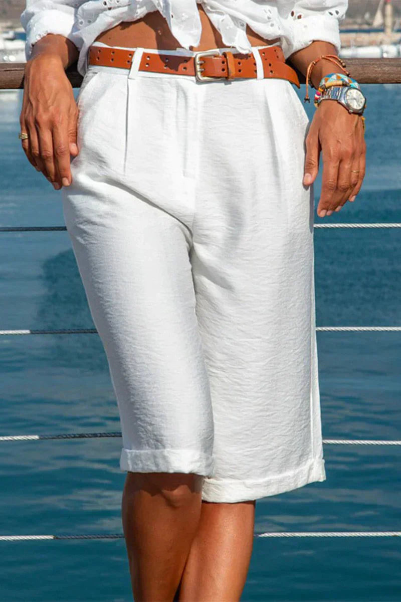 GR | Linen Bermuda Shorts for Women
